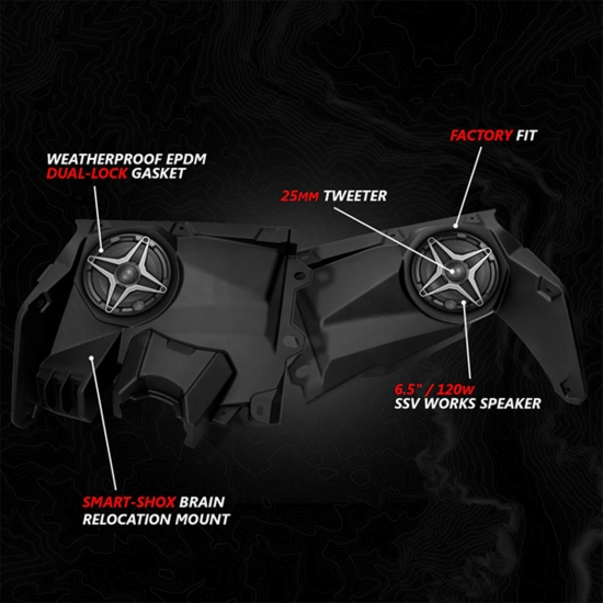 SSV Works Phase-4 A-Spec 5-Speaker System w/ JVC - Can Am Maverick X3 - alt image 1