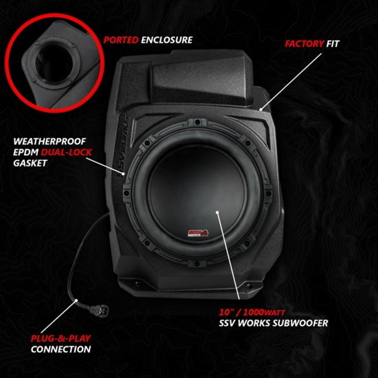 SSV Works Phase-6 K-Spec 5-Speaker System w/ JVC - 2020-24 Polaris RZR Pro XP, Turbo R, Pro R - alt image 4