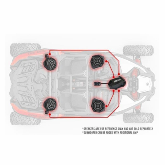 SSV Works Universal Bluetooth Rocker Switch Audio System w/ 200-Watt Amplifier - alt image 2