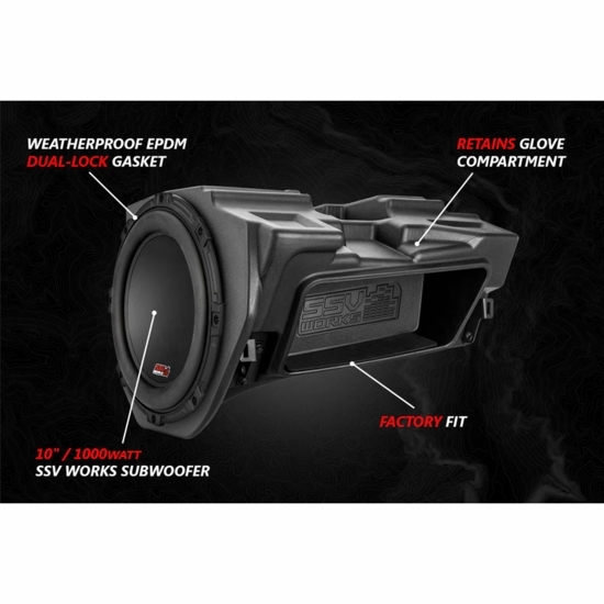 SSV Works V-Spec 3-Speaker Plug & Play Kit - 2014-23 Polaris RZR XP 1000, XP Turbo, 900 w/ RC - alt image 2