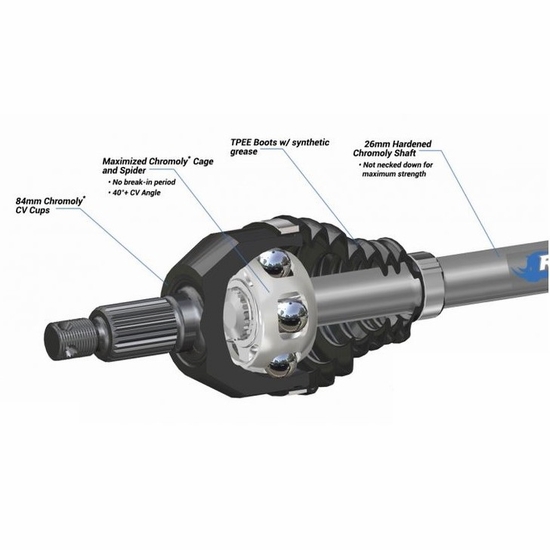 Can Am Commander 700 XT Rhino 2.0 Front Left HD Axle