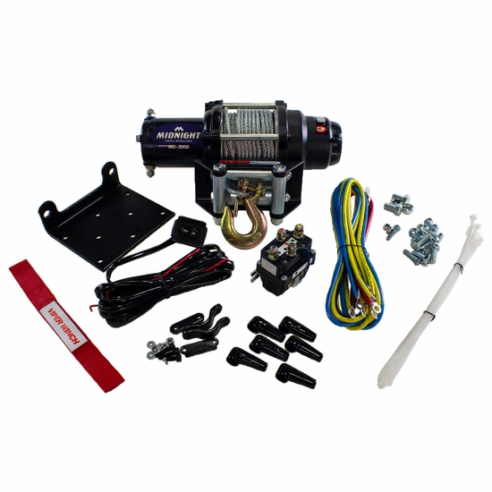 Viper Midnight 3000 lb. Winch w/ 50 ft Steel Cable - alt image 0