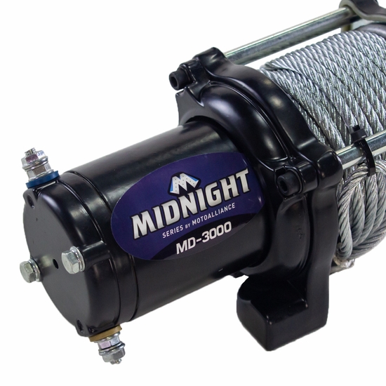 Viper Midnight 3000 lb. Winch w/ 50 ft Steel Cable - alt image 1