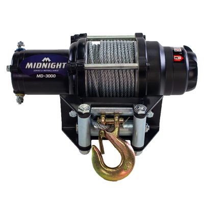 Viper Midnight 3000 lb. Winch w/ Steel Cable | Side By Side Stuff