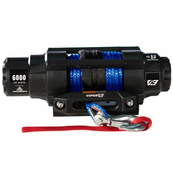 Viper V3 6000 lb. Wide Spool Winch w/ 60 ft Blue Rope