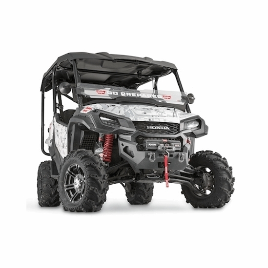 Warn Front Bumper w/ Integrated Winch Mount - Honda Pioneer 1000