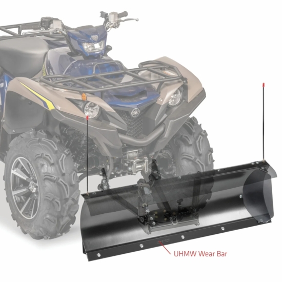 Kolpin 48" Snow Plow Wear Bar Replacement Set - Durable Blade Protector With Fastener Kit