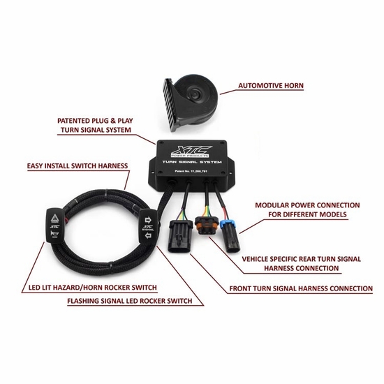 XTC Plug and Play Turn Signal Kit w/ Horn - 2019-25 Yamaha Wolverine X2, X4 - alt image 0