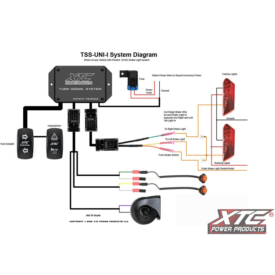 XTC Universal Turn Signal Kit with Horn Side by Side Stuff