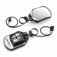 XTC SIX12 Billet LED Side View Mirrors w/ 1.85 Inch Clamp (Sold in Pairs)