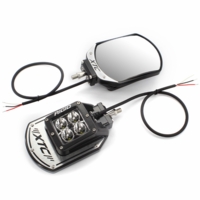 XTC SIX12 Billet LED Side View Mirrors w/ 3/8 Inch Bolt (Sold in Pairs)