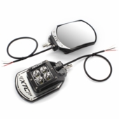 XTC SIX12 Billet LED Side View Mirrors w/ 3/8 Inch Bolt (Sold in Pairs)