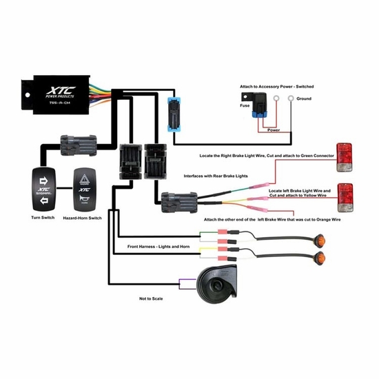 XTC Universal Self-Canceling Turn Signal Kit w/ Horn - alt image 3