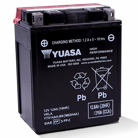Yuasa Fresh Pack Maintenance Free Battery - 1983-22 Kawasaki Mule, Polaris RZR, Ranger