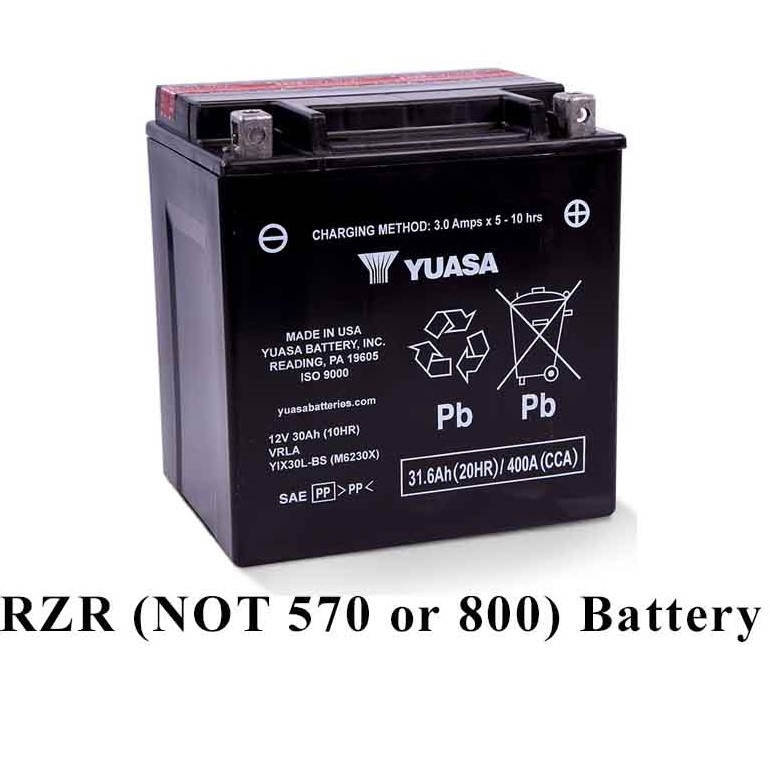 Fresh Pack Battery for Polaris RZR 570 Side by Side Stuff