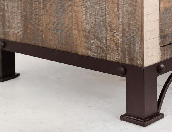 Antique 2 Drawer, 1 Sliding Door, 1 Mirror Door Armoire