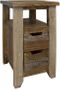 Antique 2 Drawer Chairside Table