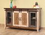 2 Glass Doors, 2 Sliding Doors 60" TV Stand