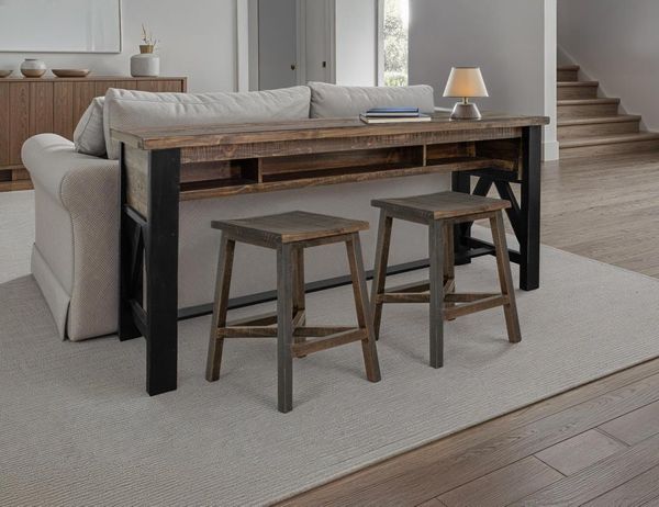 Loft Brown 24" Wooden Stool