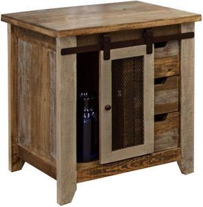 Antique 3 Drawer, 1 Door End Table