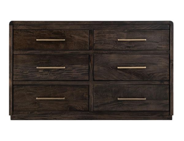 Dark Mezquite 6 Drawer Dresser