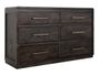 Dark Mezquite 6 Drawer Dresser