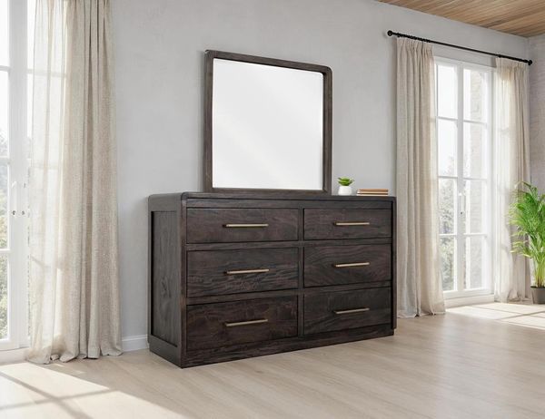 Dark Mezquite 6 Drawer Dresser