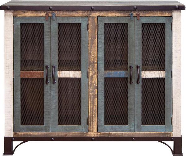Antique Multicolor 4-Door Console
