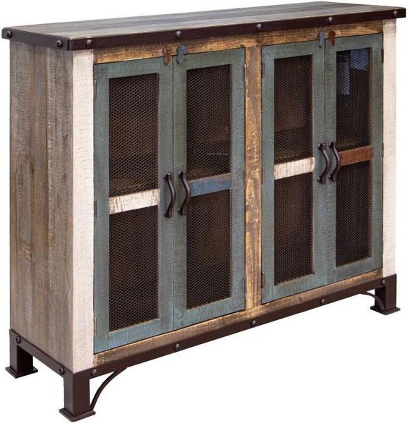 Antique Multicolor 4-Door Console