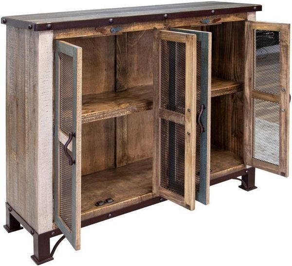 Antique Multicolor 4-Door Console