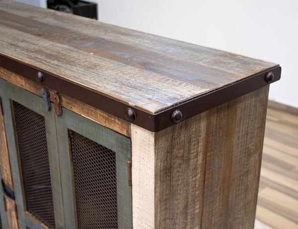 Antique Multicolor 4-Door Console