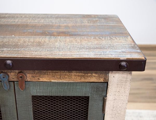 Antique Multicolor 4-Door Console