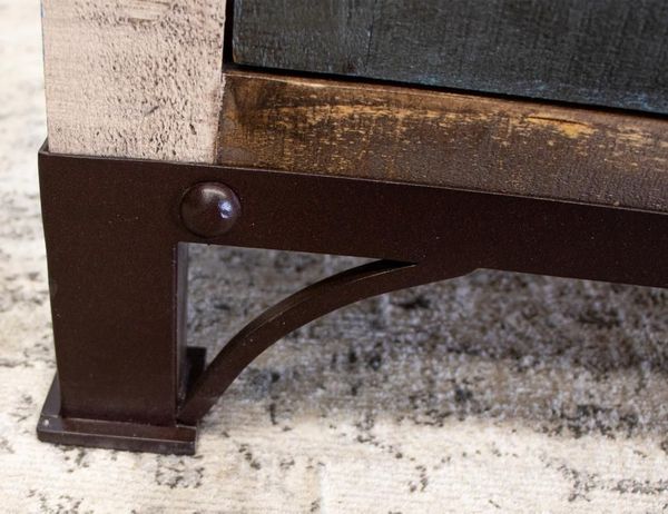 Antique Multicolor 4-Door Console