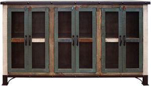 Antique Multicolor 6-Door Console
