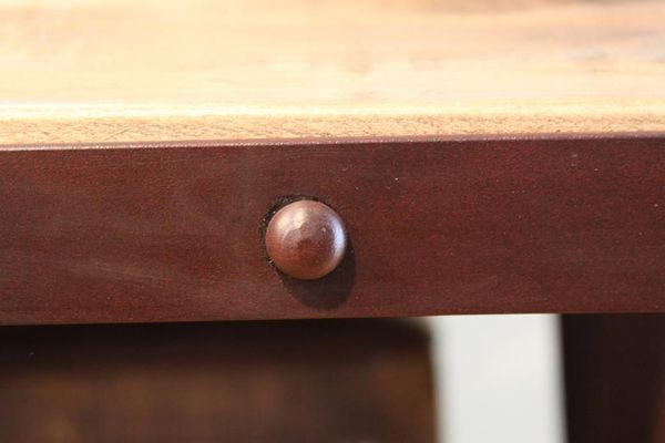 Antique Multicolor 79" Dining Table with Iron Base