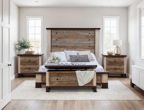 Antique Multicolor Bed