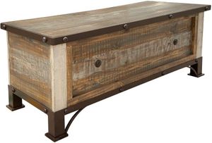 Antique Multicolor Bedroom Trunk