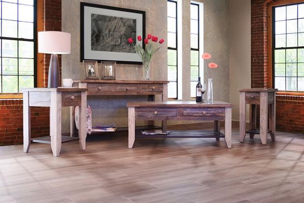 Antique Multicolor Cocktail Table