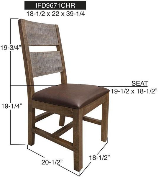 Antique Multicolor Dining Chair