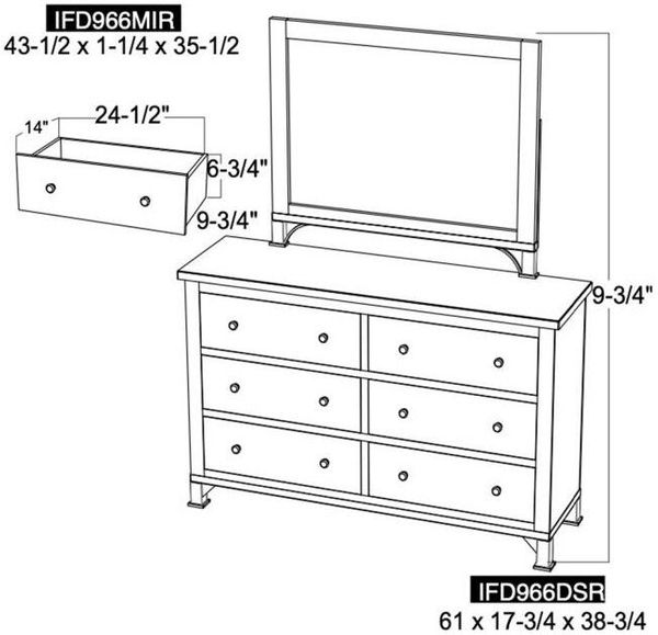 Antique Multicolor Dresser