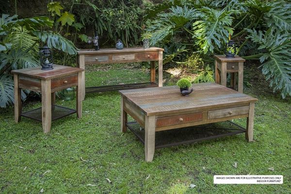 Antique Multicolor End Table