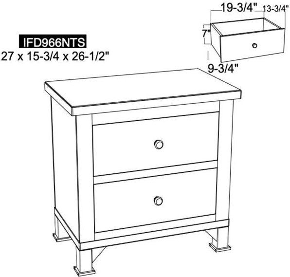 Antique Multicolor Nightstand