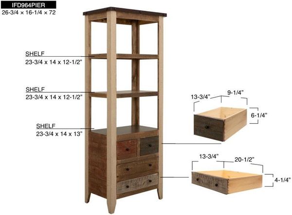 Antique Multicolor Wall Unit