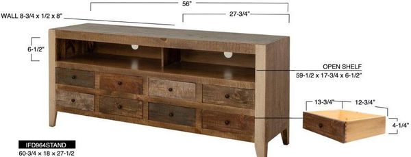 Antique Multicolor Wall Unit