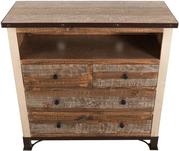 Antique Multicolored Media Chest