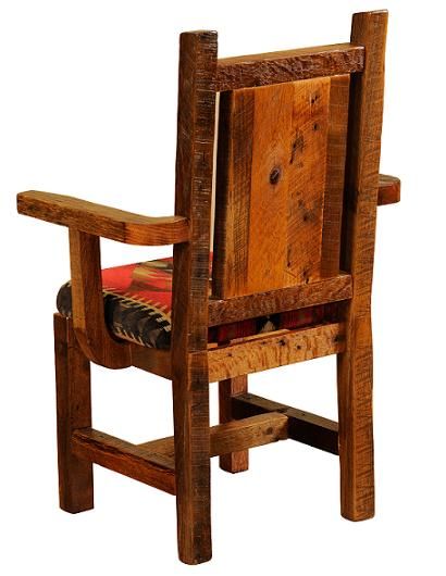 Artisan Barnwood Upholstered Arm Chair