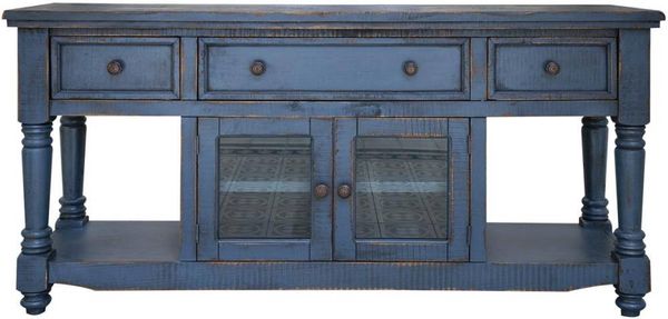 Aruba 3 Drawer 2 Doors 70" Dark Blue TV Stand