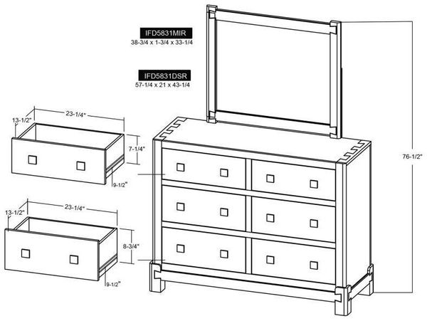 Atenas 6 Drawer Dresser