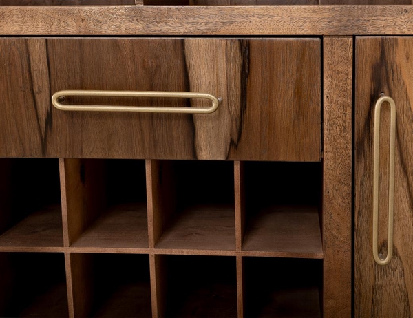 Balam Bar - Wine Grid, 1 Drawer & 2 Door