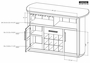 Balam Bar - Wine Grid, 1 Drawer & 2 Door